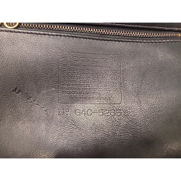 Vintage Coach Black Leather Briefcase Tote Laptop Bag Document Holder - Picture 5 of 16